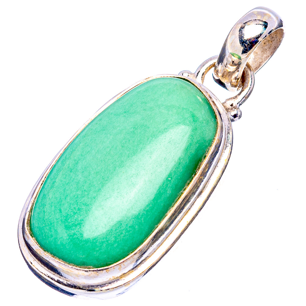 Chrysoprase Pendant 1 3/8" (.925 Sterling Silver)