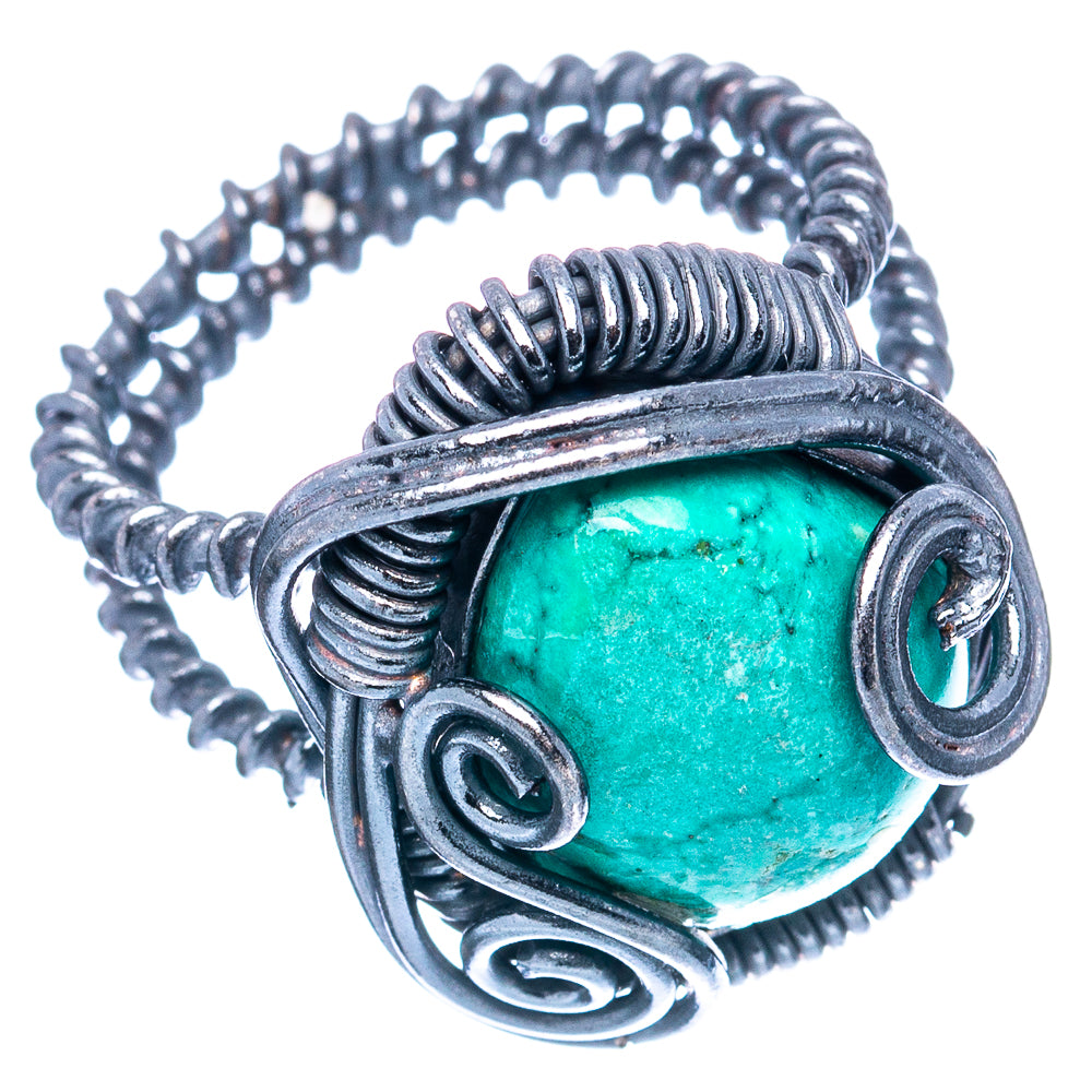 (Classic Series) Turquoise Ring Size 8.25 (.925 Sterling Silver)