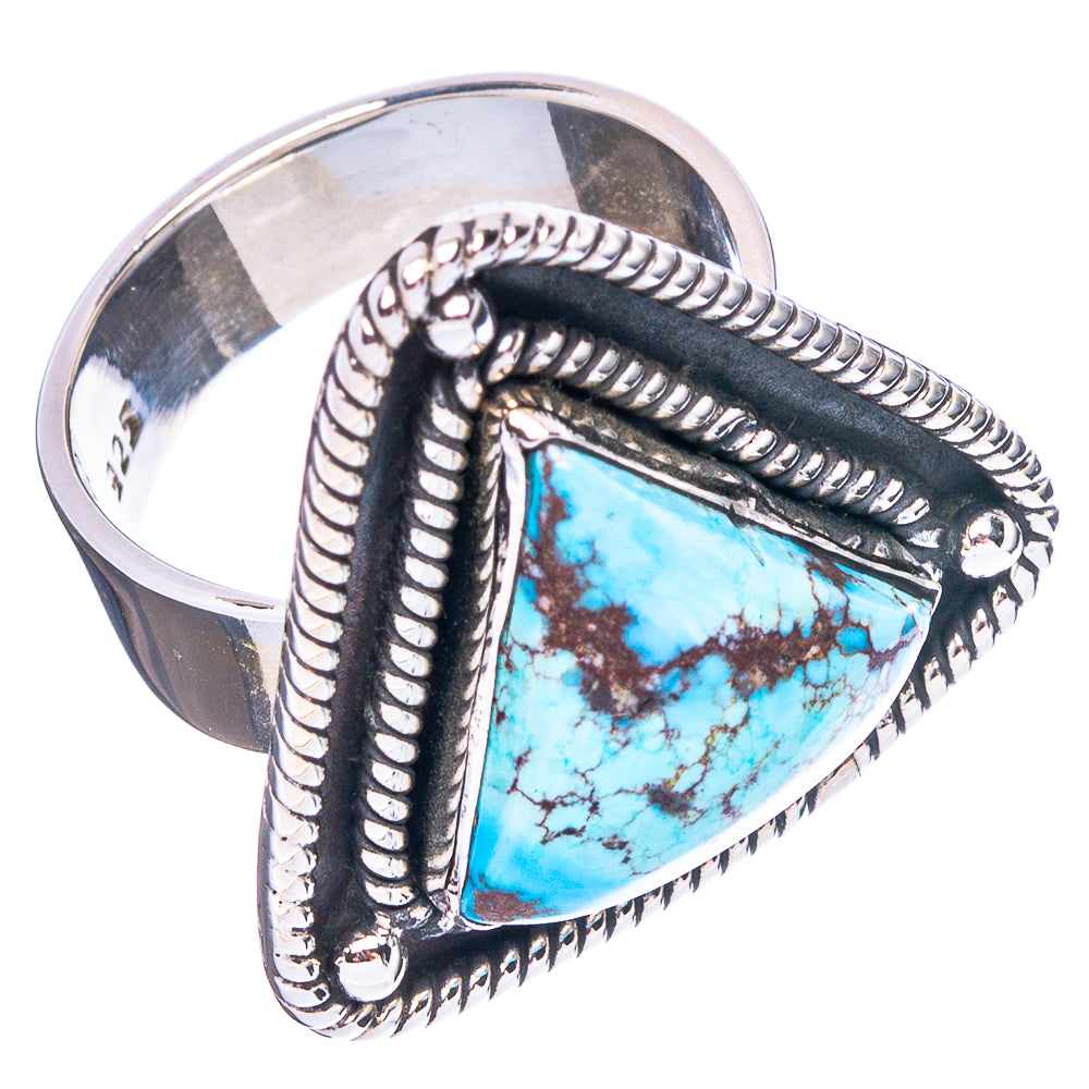 Golden Hills Turquoise Native Style Ring Size 6 Adjustable (.925 Sterling Silver) Exclusive