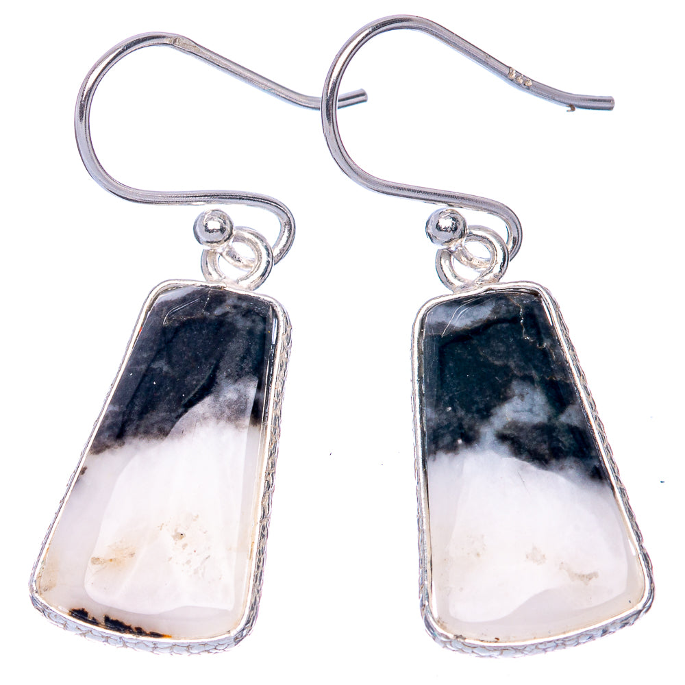 Pinolith Jasper Earrings 1 1/4" (925 Sterling Silver) E1282
