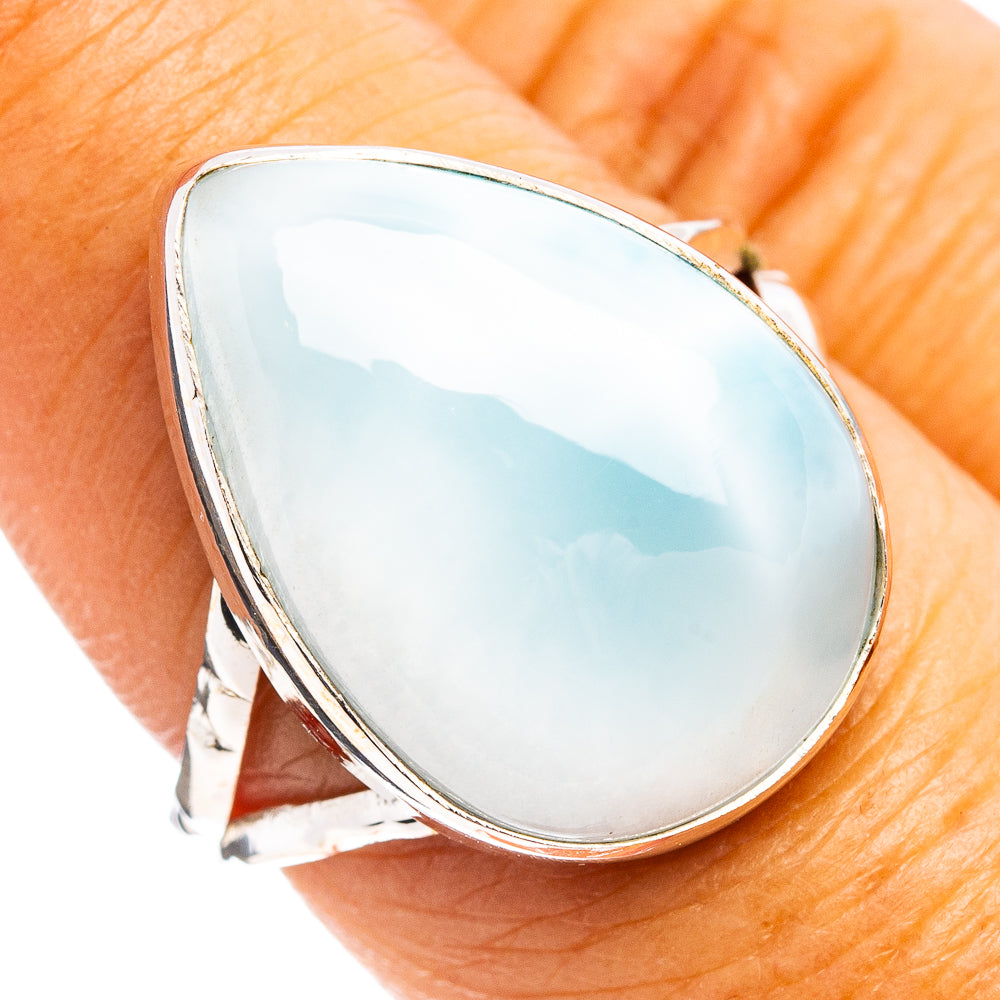 Rare Larimar Ring Size 7.75 (.925 Sterling Silver)