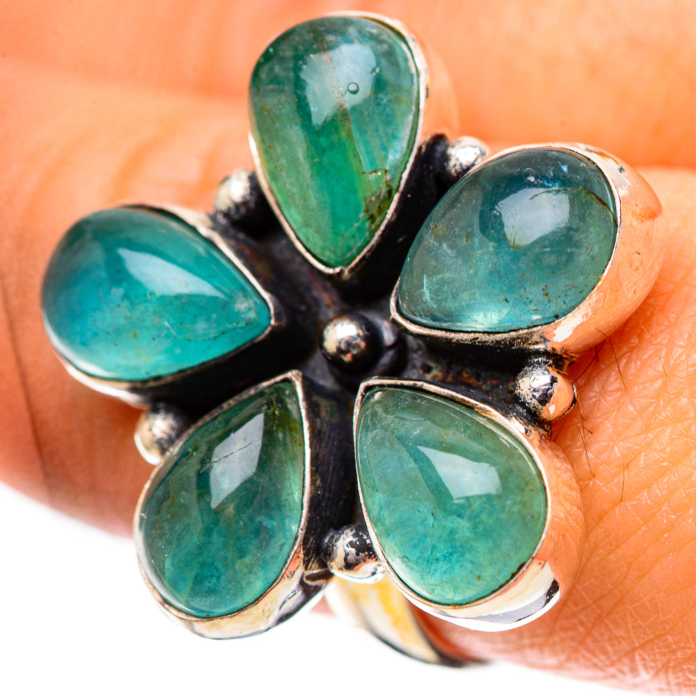 Large Blue Fluorite Ring Size 8.5 (925 Sterling Silver) RING139096