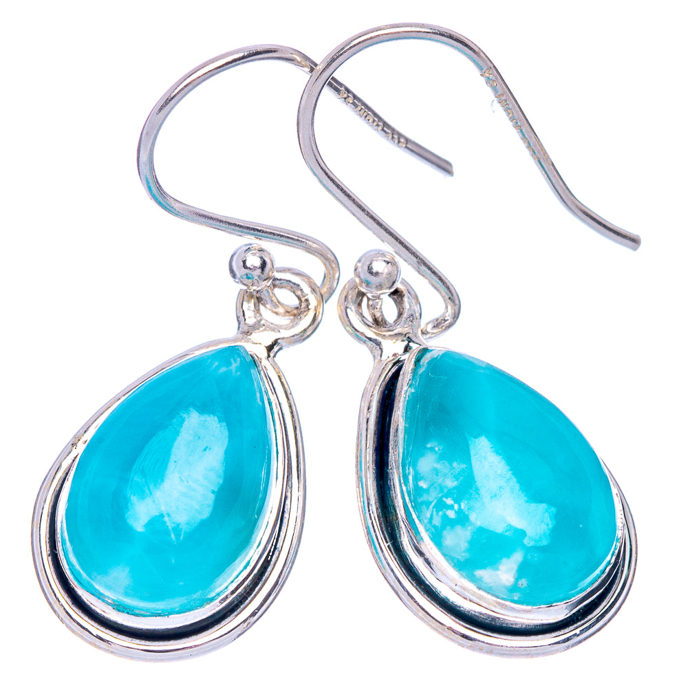 Larimar Earrings 1 1/4" (925 Sterling Silver) E433477