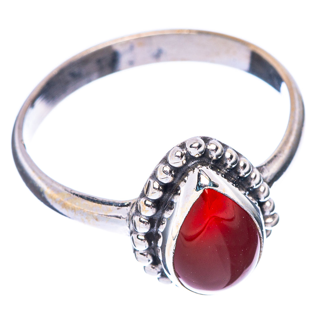 Red Onyx Dainty Ring Size 6.75 (925 Sterling Silver) R5806
