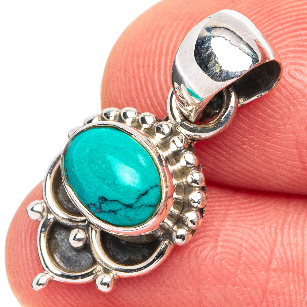 Turquoise Howlite Pendant 1" (925 Sterling Silver) P45582