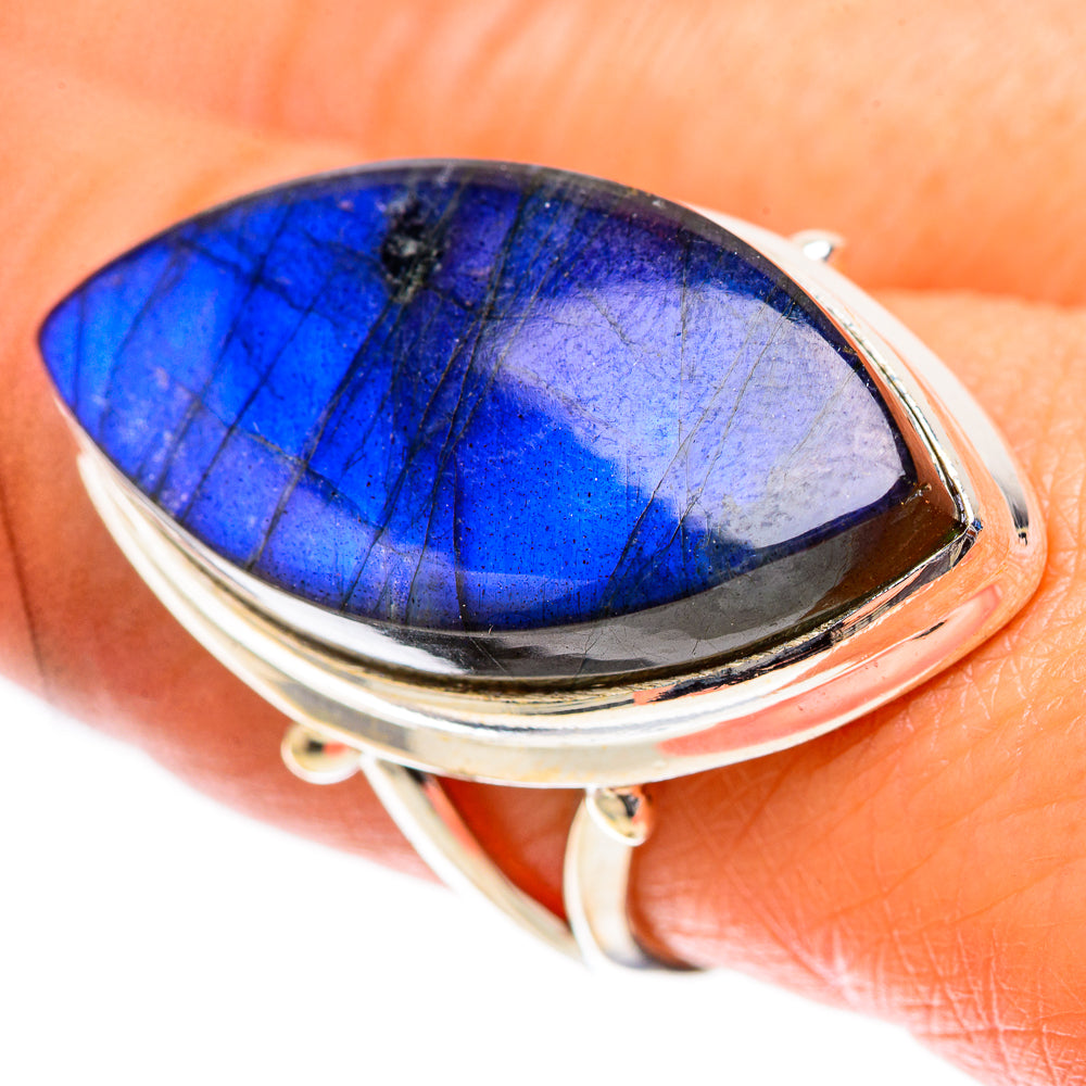 Large Labradorite Ring Size 8.5 (925 Sterling Silver) RING138017
