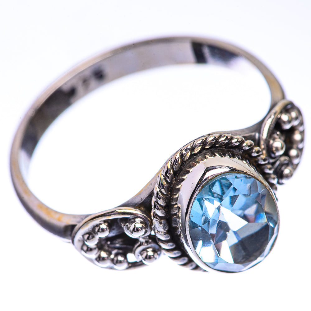 Blue Topaz Dainty Ring Size 6 (925 Sterling Silver) R142533