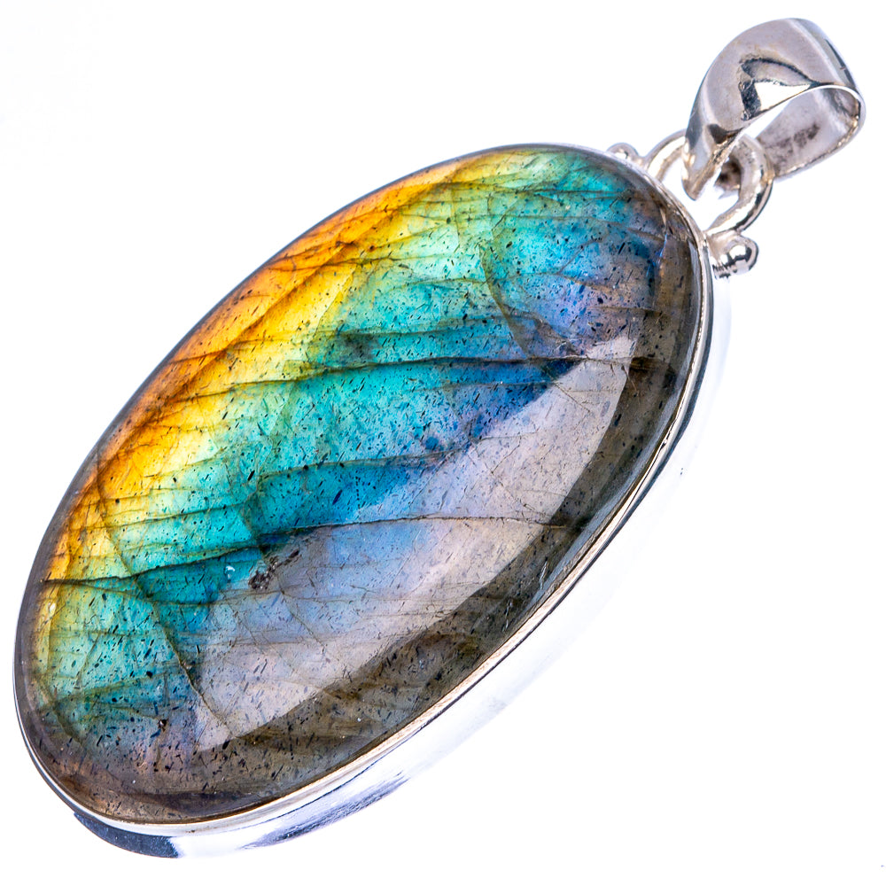 Labradorite Pendant 1 7/8" (925 Sterling Silver) P43032