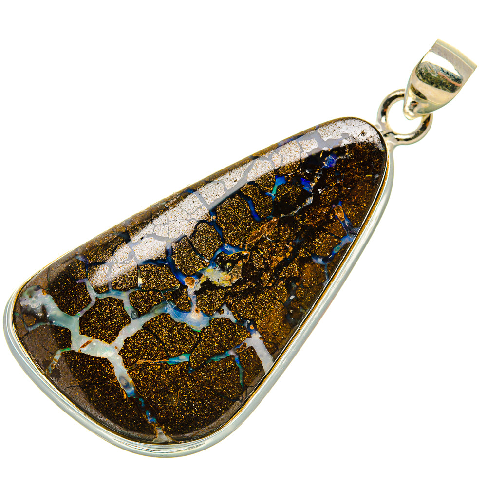 Australian Boulder OpalPendant 2" (925 Sterling Silver) PD37994