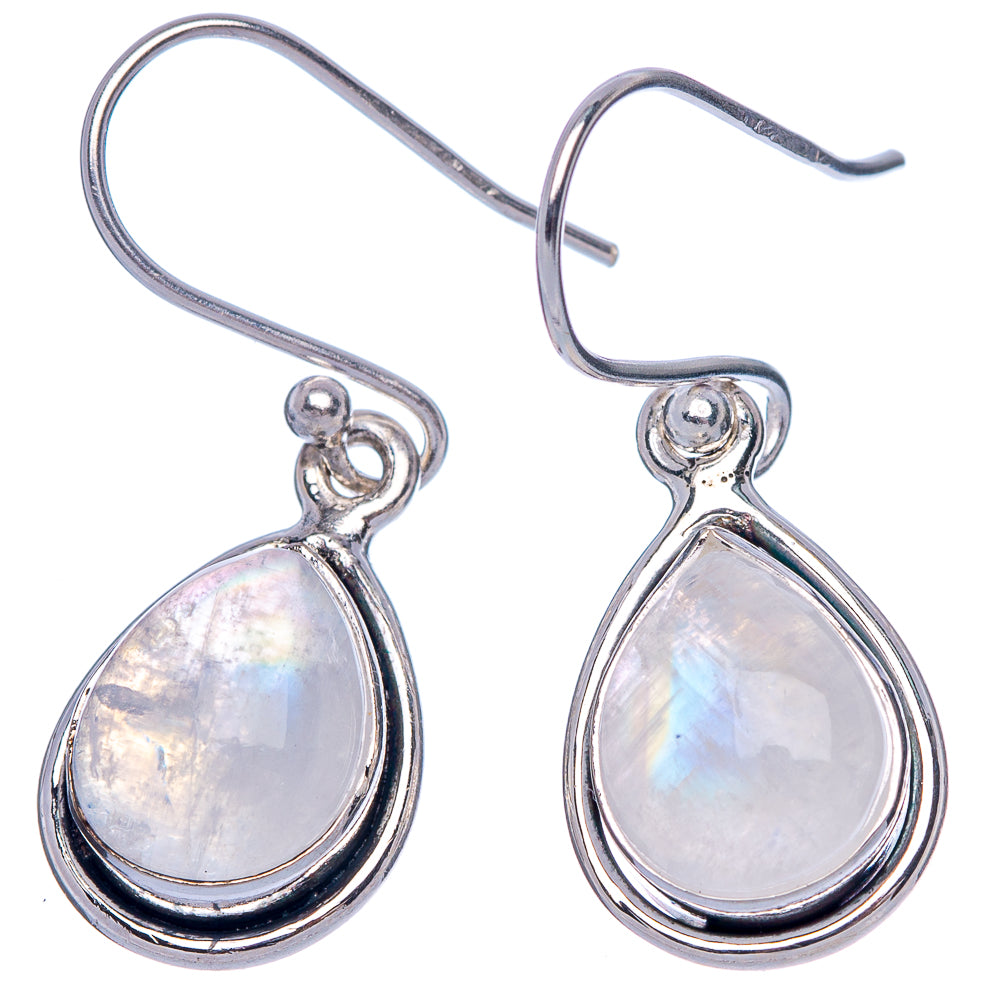 Rainbow Moonstone Earrings 1 1/4" (925 Sterling Silver) E433335