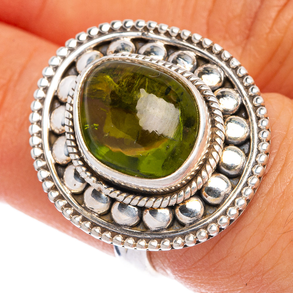 Green Tourmaline Ring Size 6.75 (925 Sterling Silver) R145344