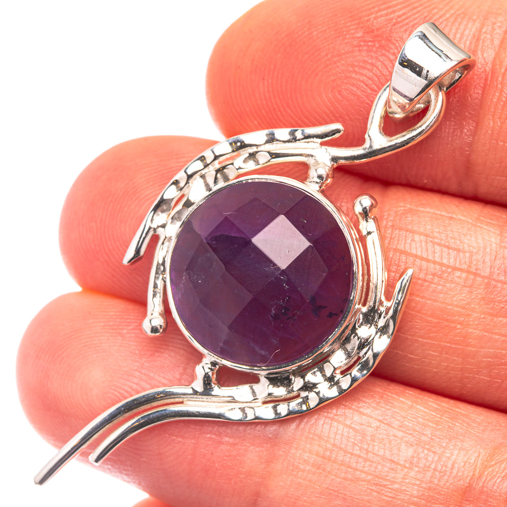 Premium Signature Amethyst Pendant 1 7/8" (925 Sterling Silver) P38758