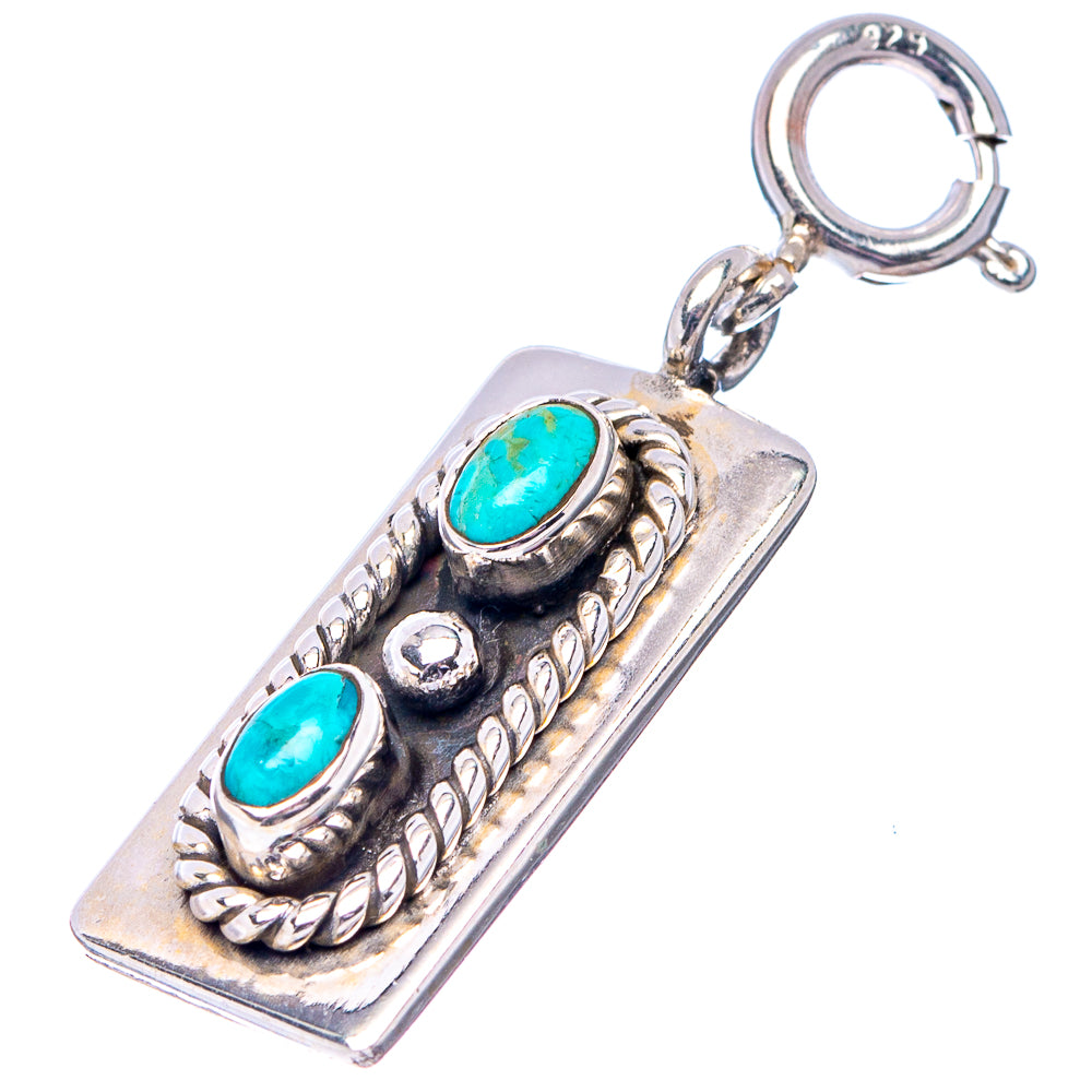 Mohave Turquoise Pendant 1 1/2" (.925 Sterling Silver)