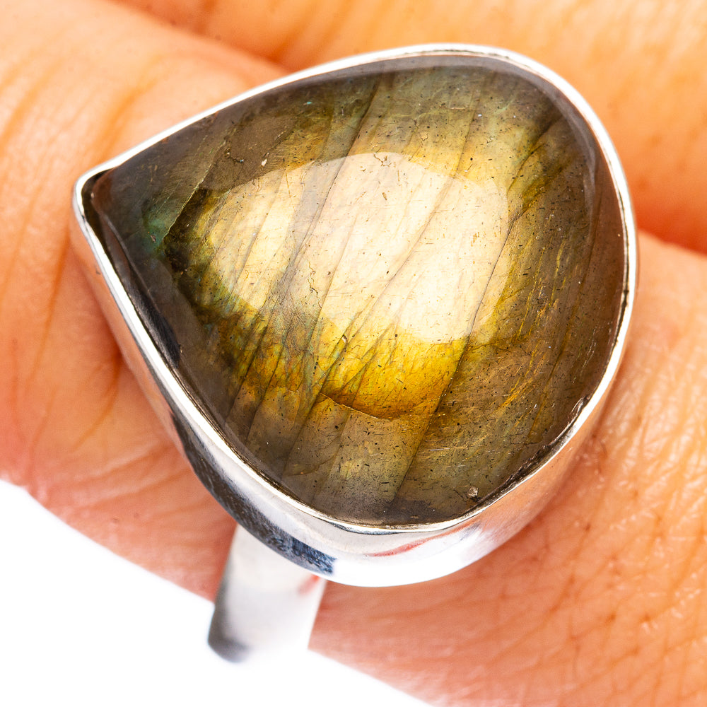 Labradorite Ring Size 9.25 (925 Sterling Silver) R3797