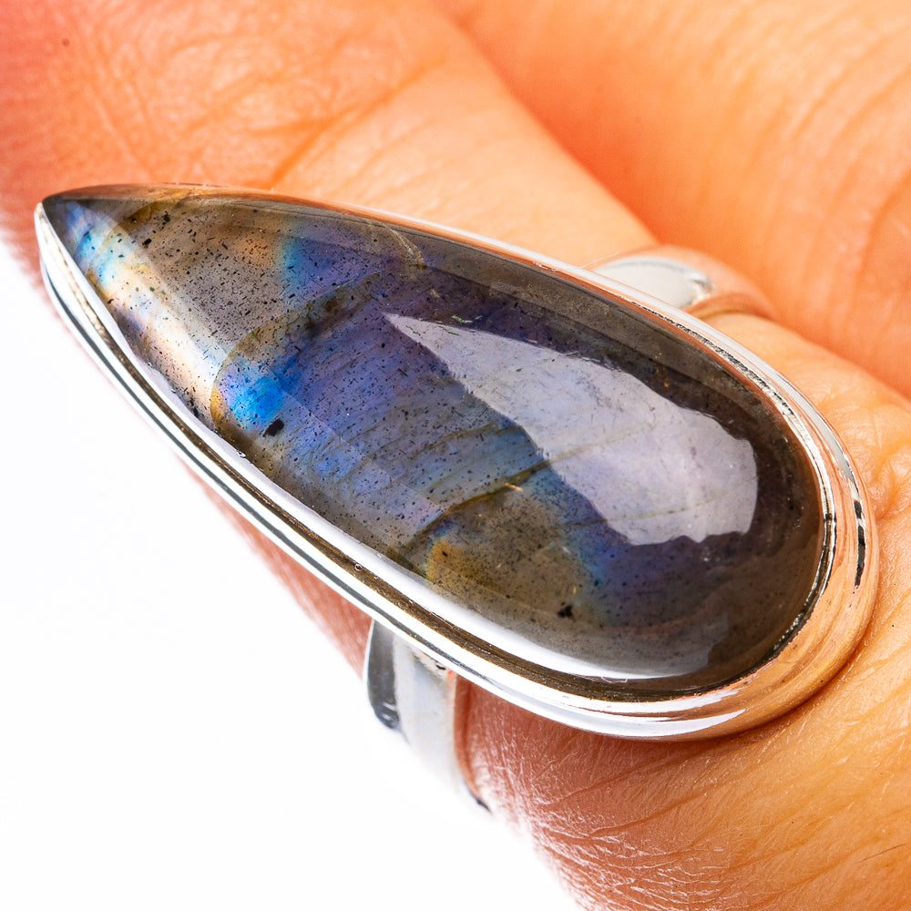 Labradorite Ring Size 6 (925 Sterling Silver) R142760