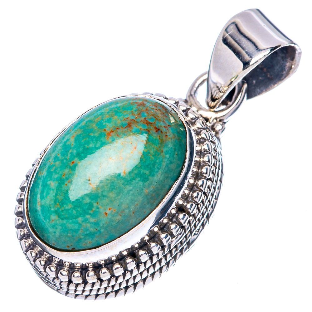 Kingman Turquoise Pendant 1 1/8" (925 Sterling Silver) P42816