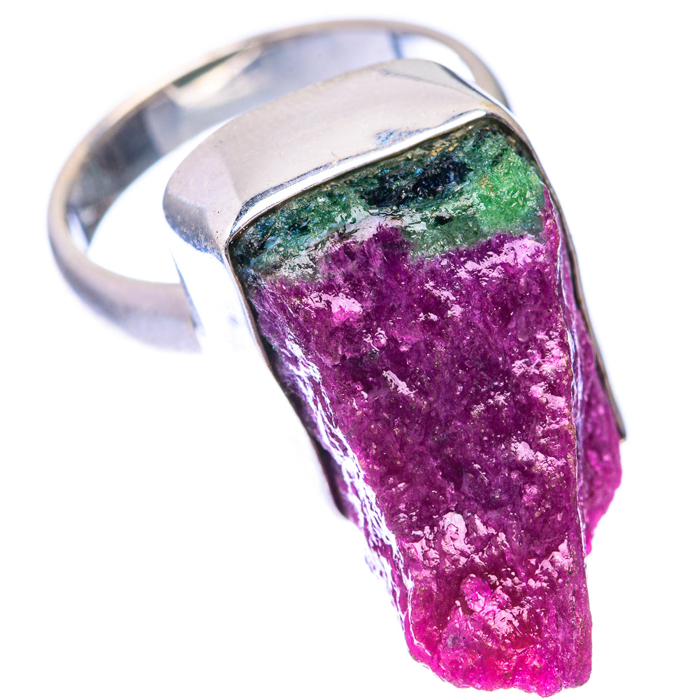 Raw Ruby Zoisite Ring Size 8 (925 Sterling Silver) R141514