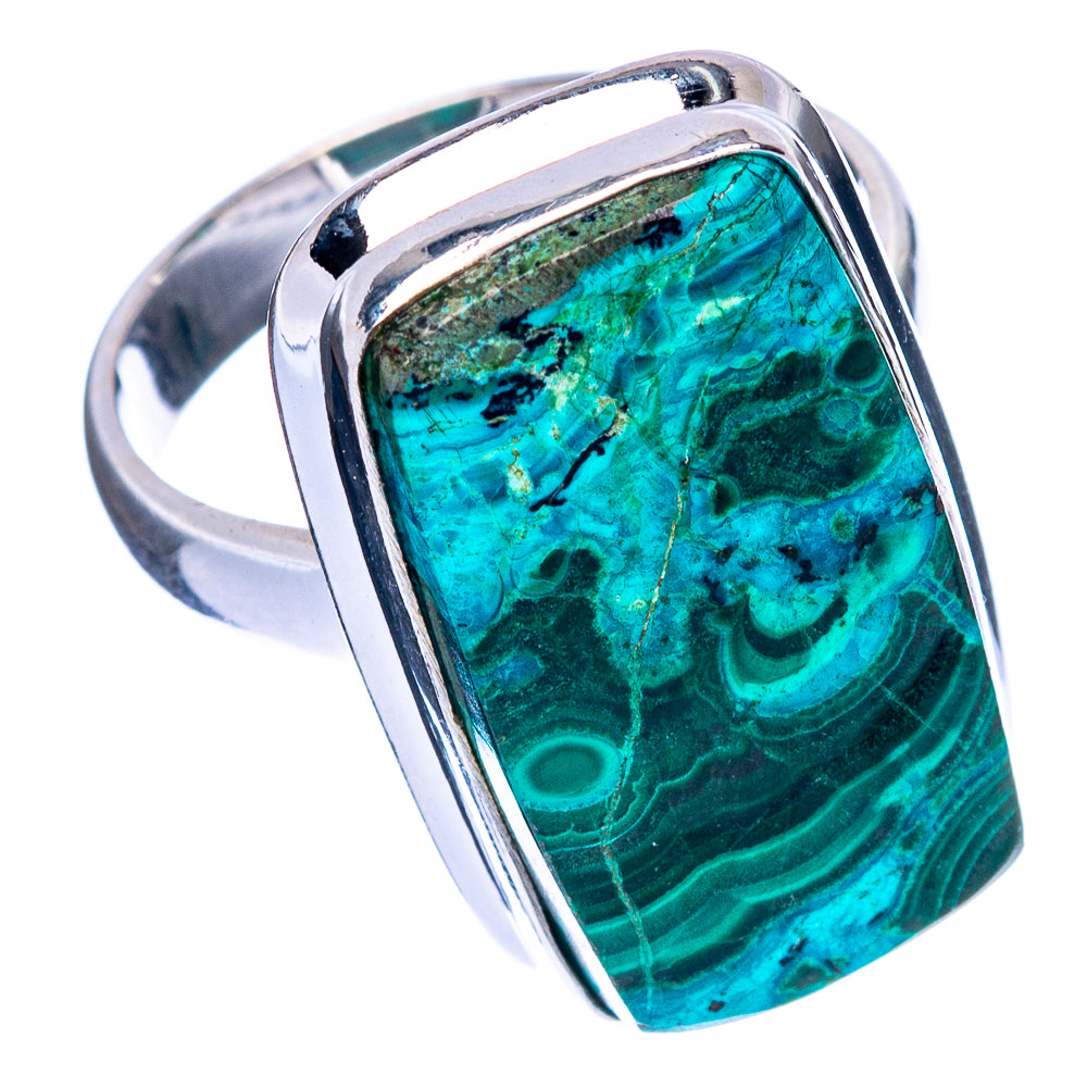 Malachite In Chrysocolla Ring Size 7 (925 Sterling Silver) R144408