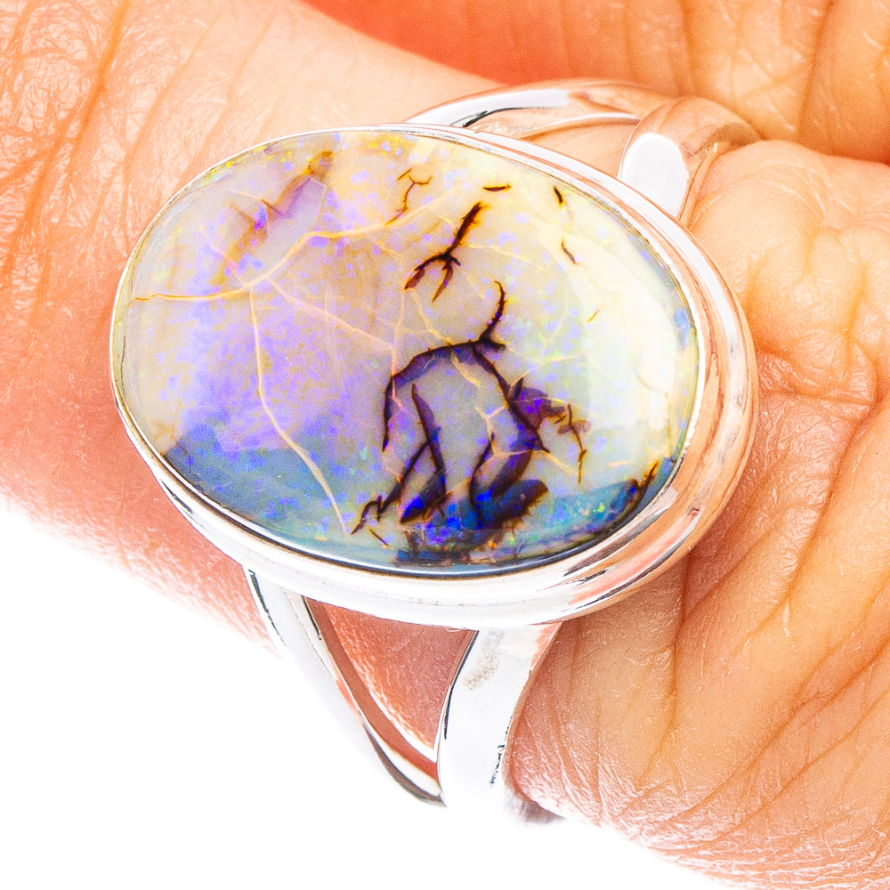 Rare Sterling Opal Ring Size 7 (925 Sterling Silver) R6655