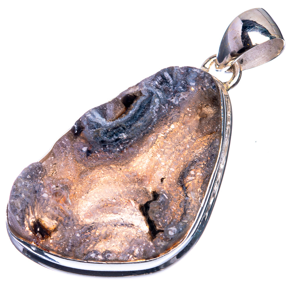 Desert Druzy 925 Sterling Silver Pendant 1 3/4"