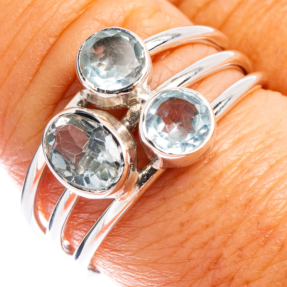 Premium Blue Topaz Ring Size 8.75 (.925 Sterling Silver)