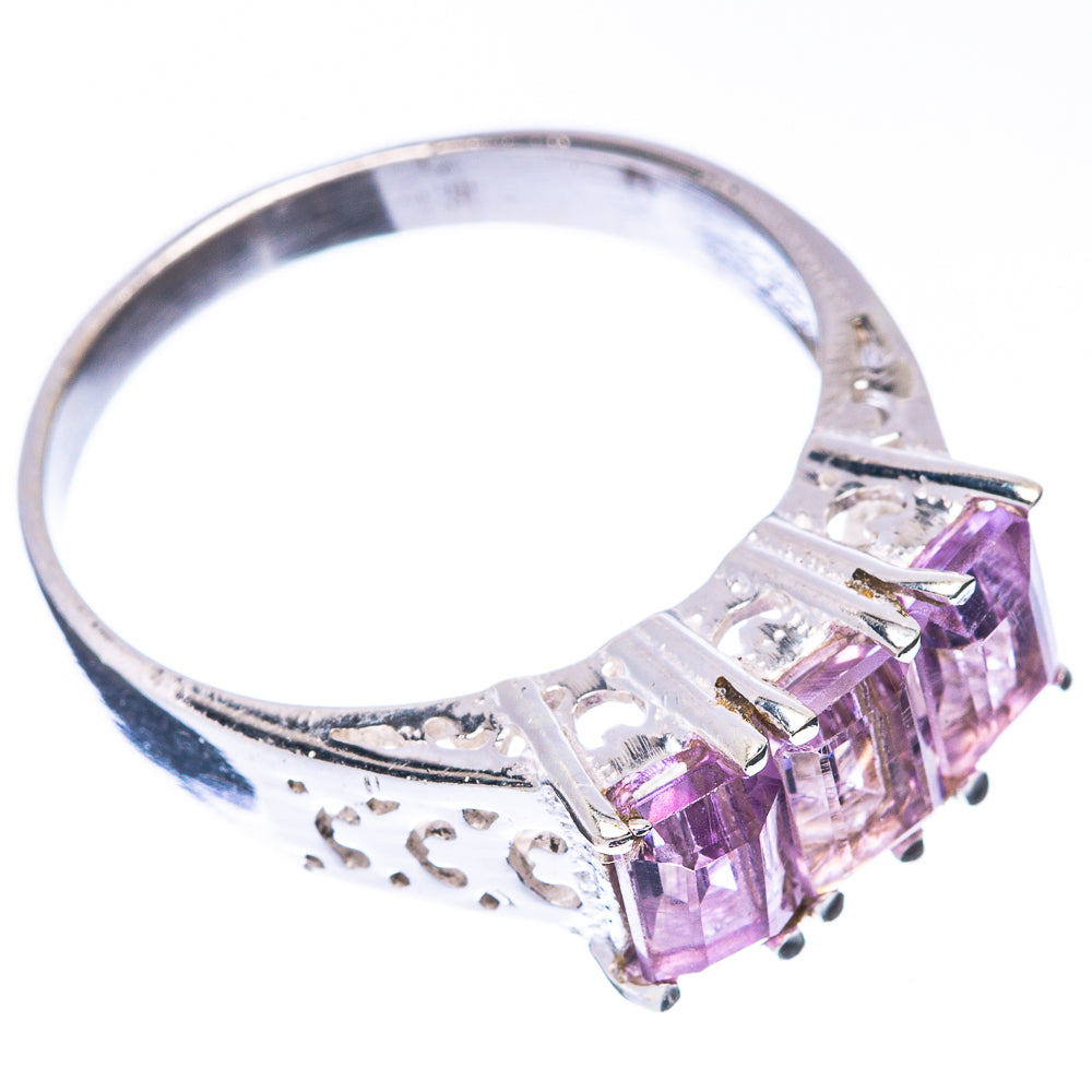 Faceted Amethyst Ring Size 7.75 (925 Sterling Silver) R5689