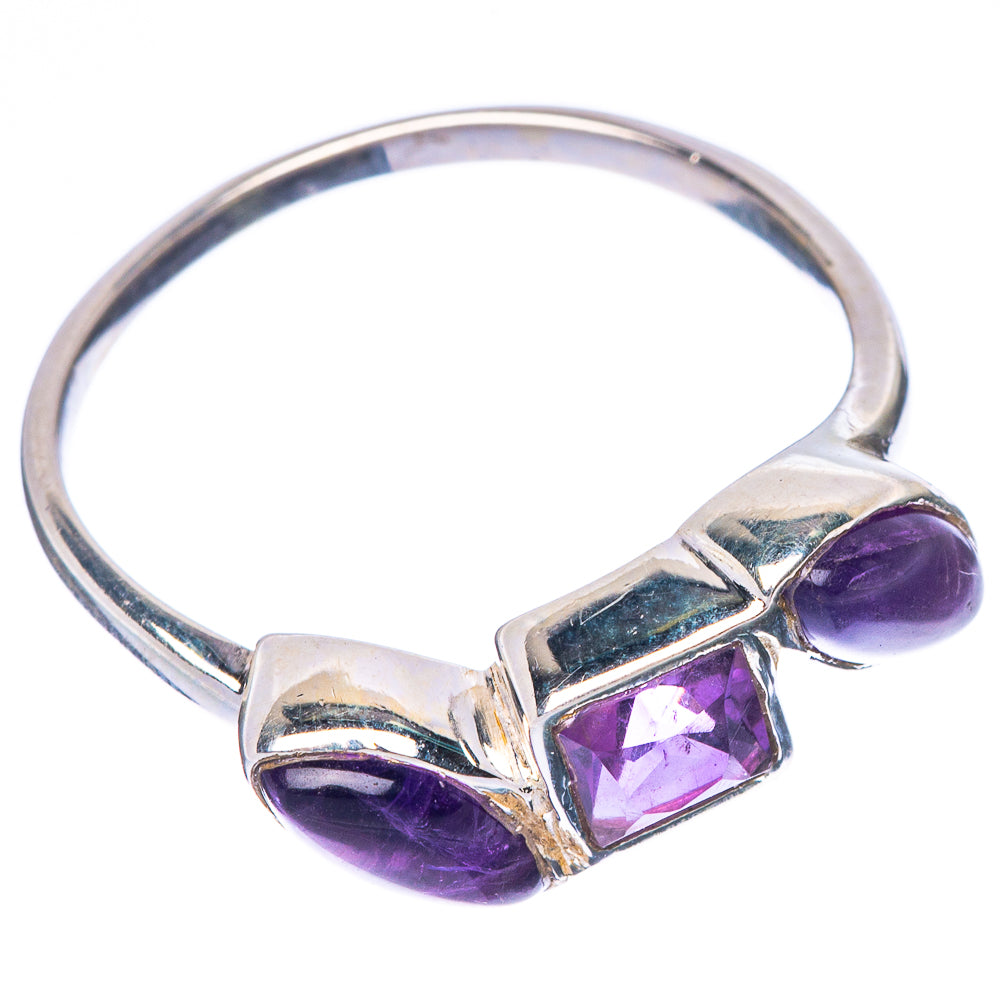 Faceted Amethyst Ring Size 8.75 (925 Sterling Silver) R1435