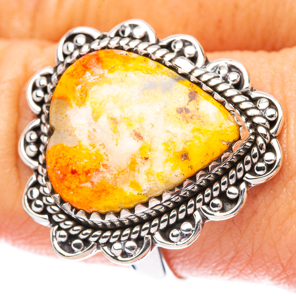 Bumble Bee Jasper Ring Size 8.75 (925 Sterling Silver) R3993