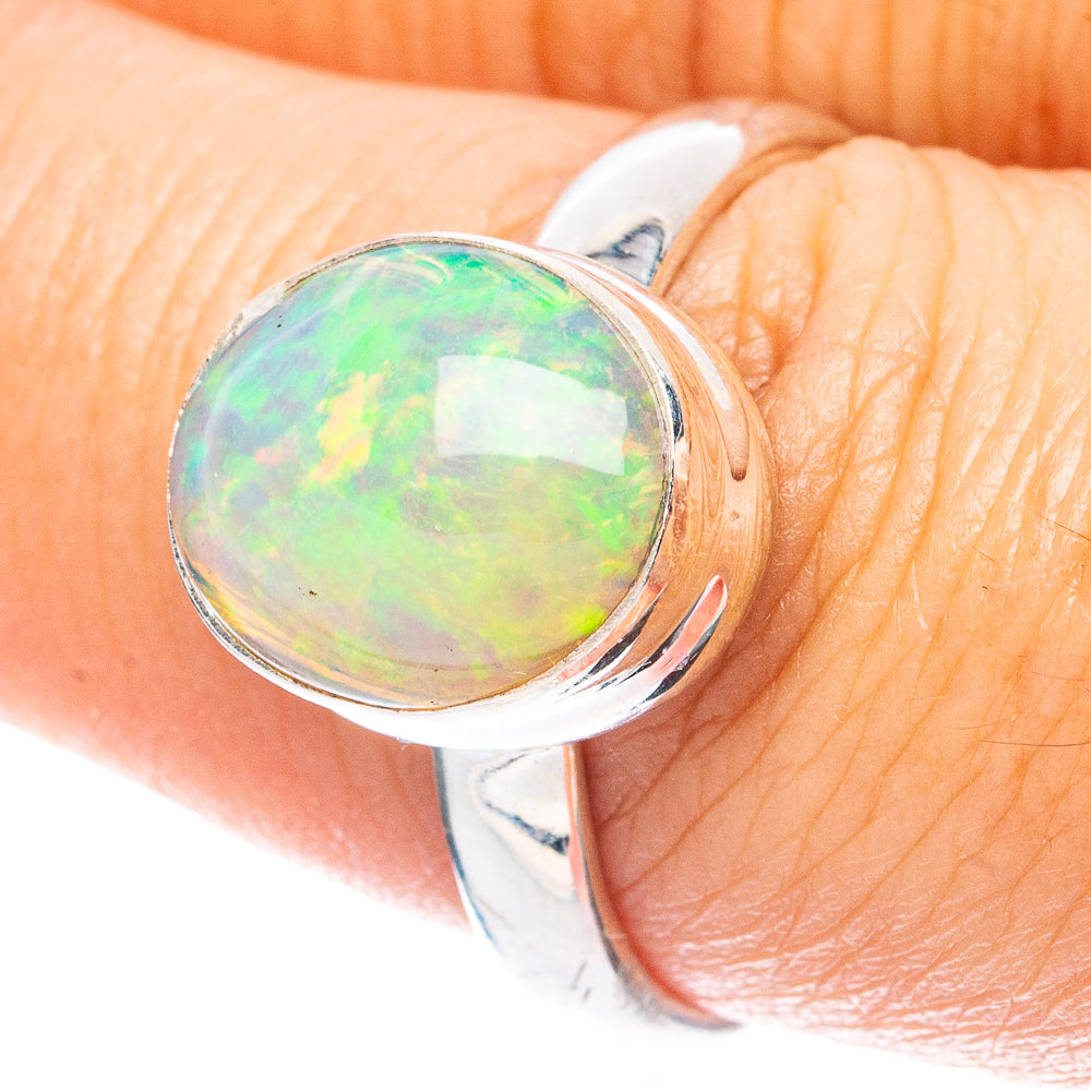 Rare Large Ethiopian Opal Ring Size 8 (925 Sterling Silver) R4885