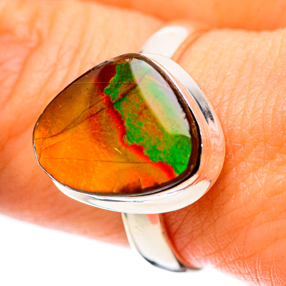 Canadian Ammolite Ring Size 9 (925 Sterling Silver) RING139035