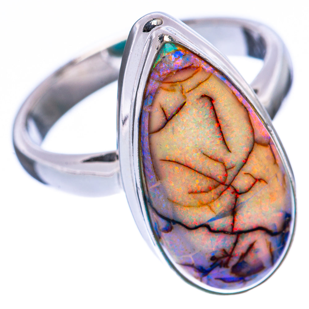 Rare Sterling Opal Ring Size 6.25 (925 Sterling Silver) R2162