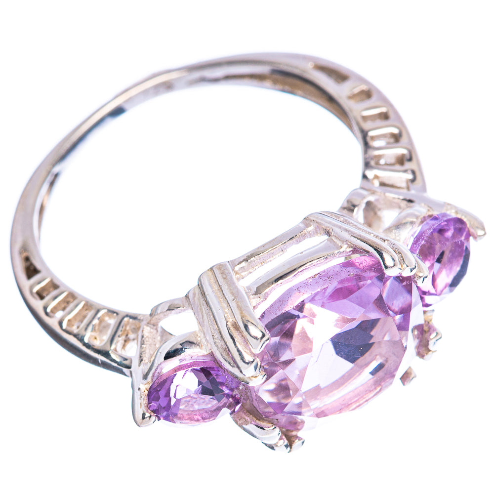 Faceted Amethyst Ring Size 7 (925 Sterling Silver) R3230