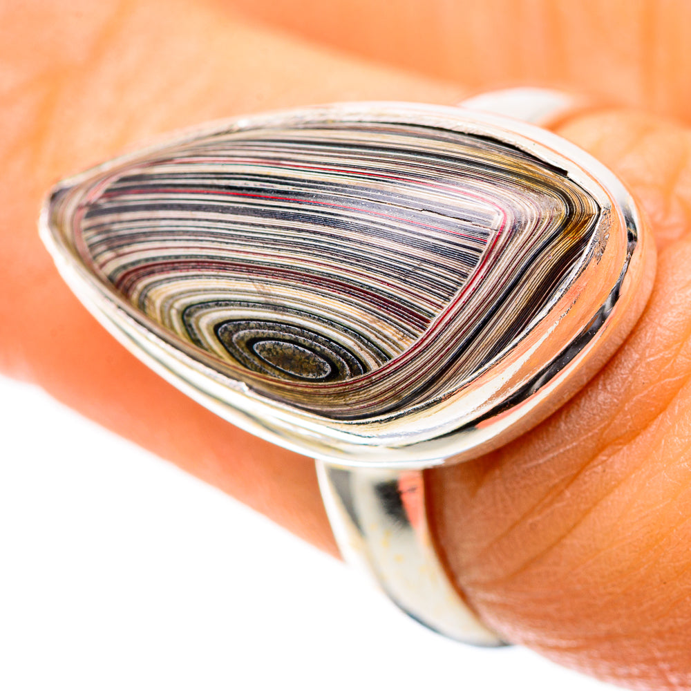 Fordite 925 Sterling Silver Ring Size 6.75 (925 Sterling Silver) RING139327