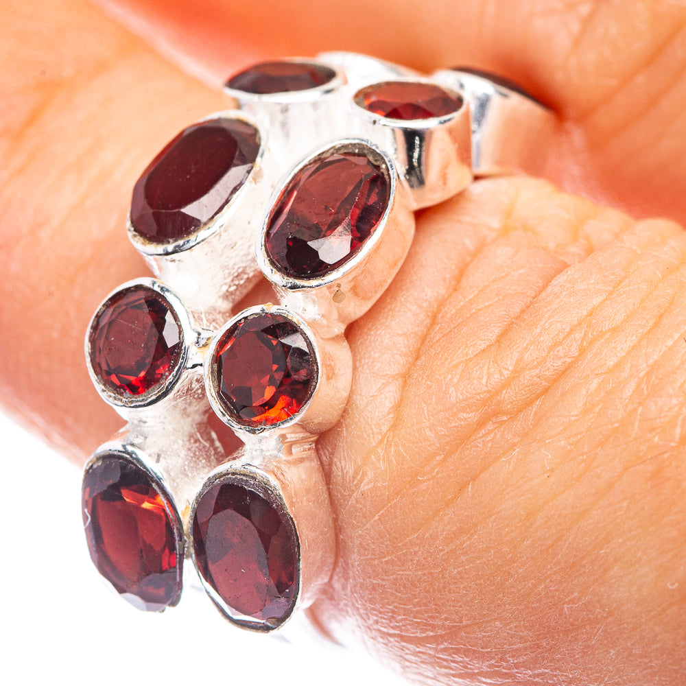Garnet Dainty Ring Size 7 (925 Sterling Silver) R142555