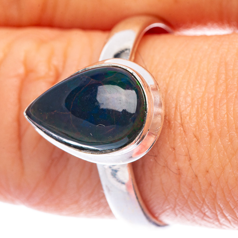 Black Opal Ring Size 10 (925 Sterling Silver) R144723