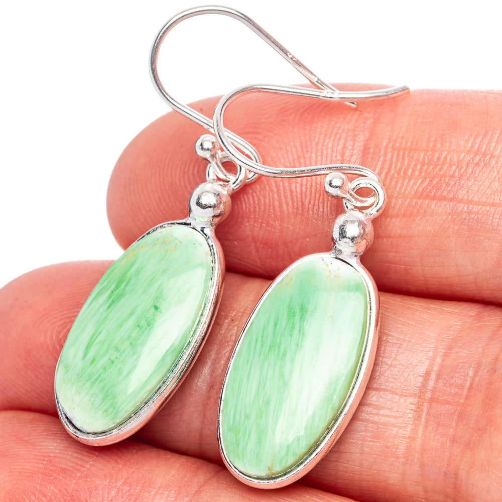 Kammererite Earrings 1 3/8" (925 Sterling Silver) E1122