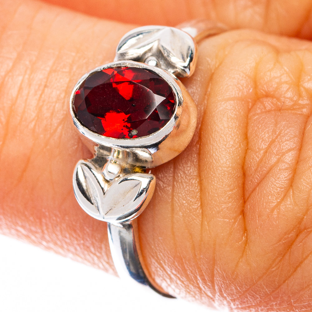 Garnet Dainty Ring Size 6 (925 Sterling Silver) R145016