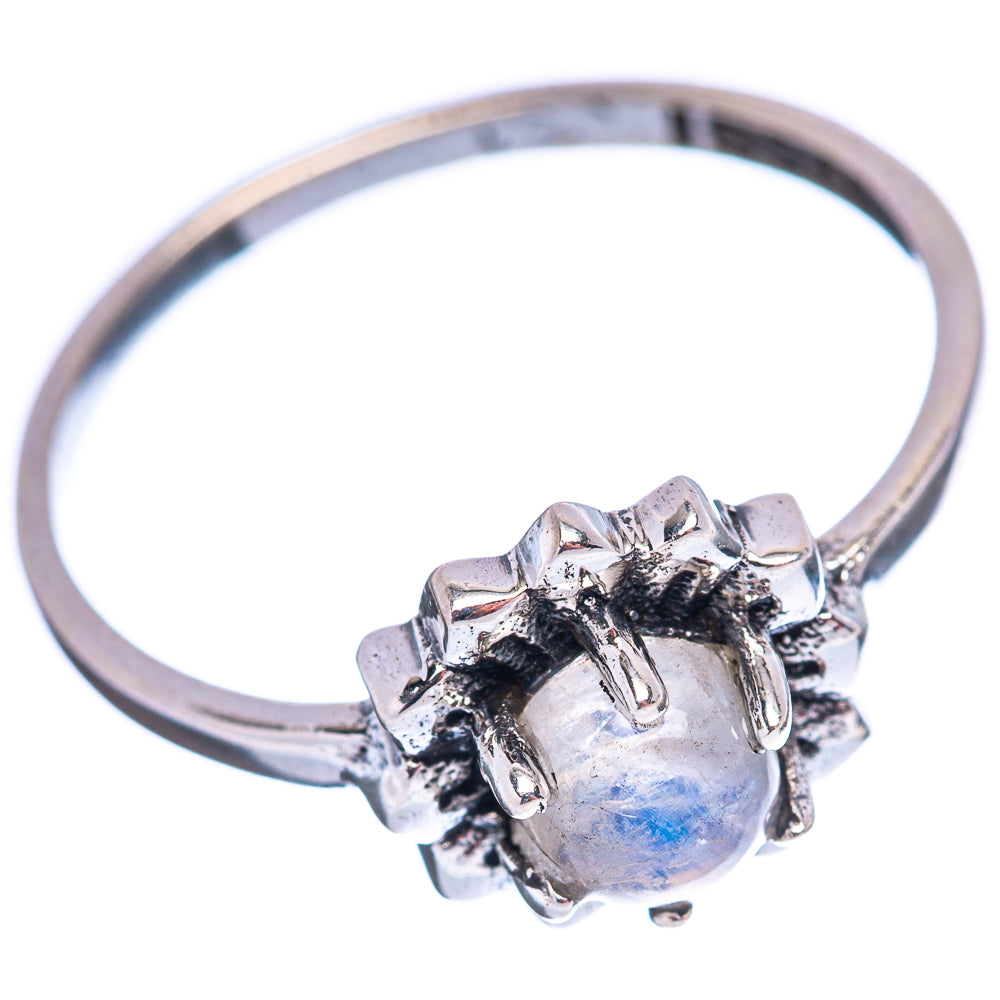 Dainty Rainbow Moonstone Ring Size 8 (.925 Sterling Silver)