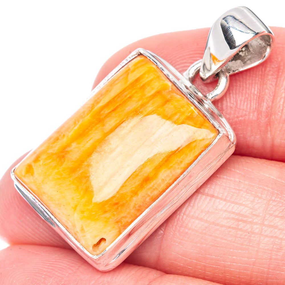 Orange Spiny Oyster Pendant 1 1/4" (925 Sterling Silver) P40921