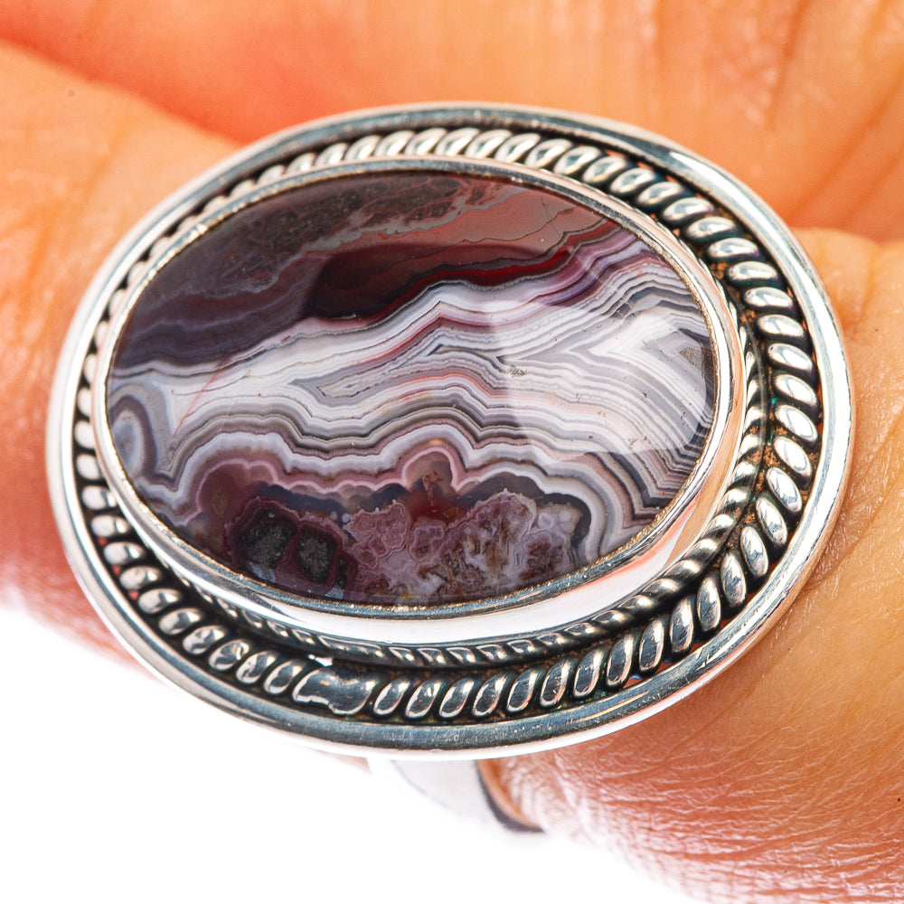 Crazy Lace Agate Ring Size 6 (925 Sterling Silver) R142439