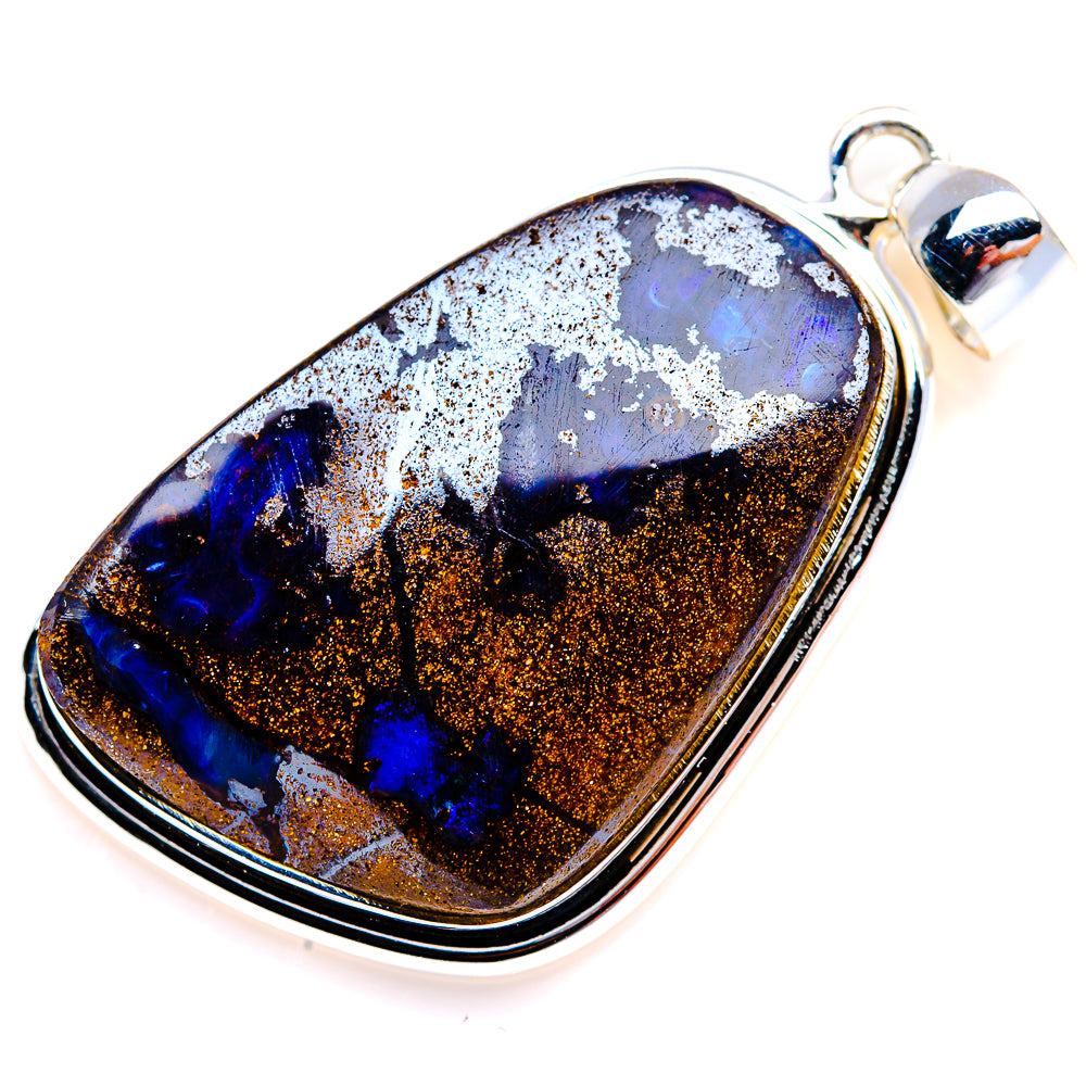Australian Boulder Opal Pendant 2" (925 Sterling Silver) PD38115