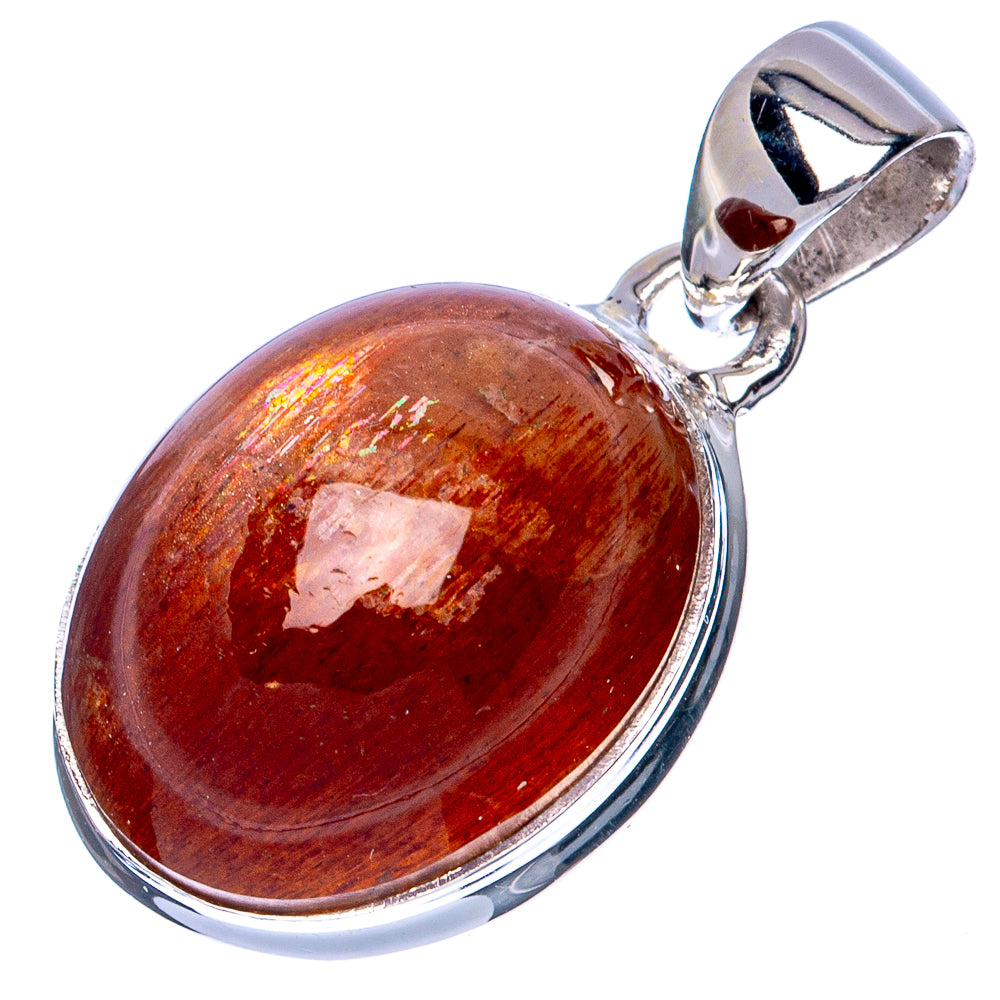 Sunstone Pendant 1 3/8" (925 Sterling Silver) P41292