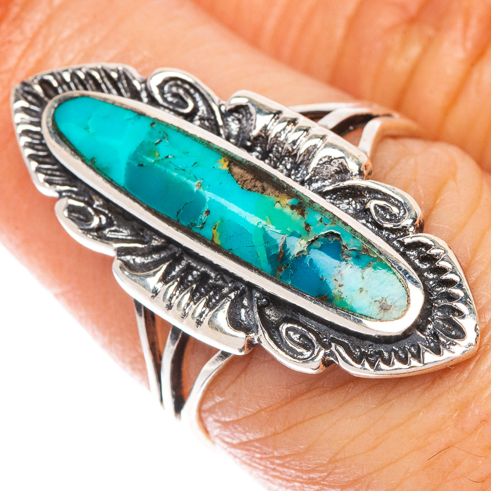 Rare Arizona Turquoise Ring Size 6.5 (925 Sterling Silver) R1541