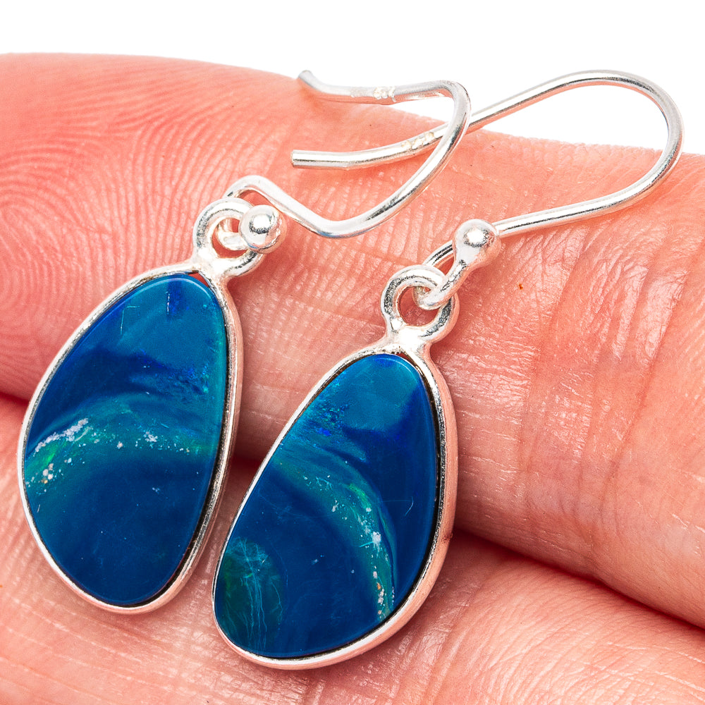 Doublet Opal 925 Sterling Silver Earrings 1 1/4" (925 Sterling Silver) E1972