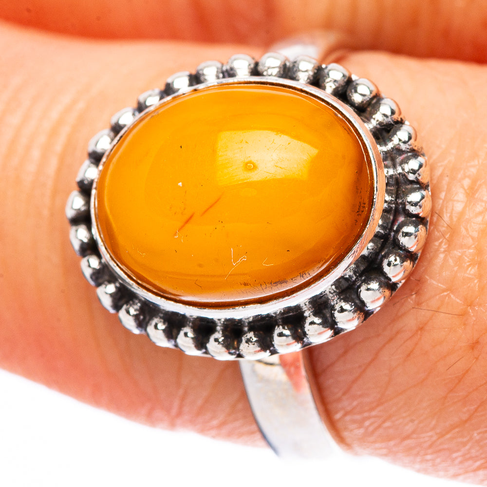 Baltic Amber 925 Sterling Silver Ring Size 8 (925 Sterling Silver) R3850