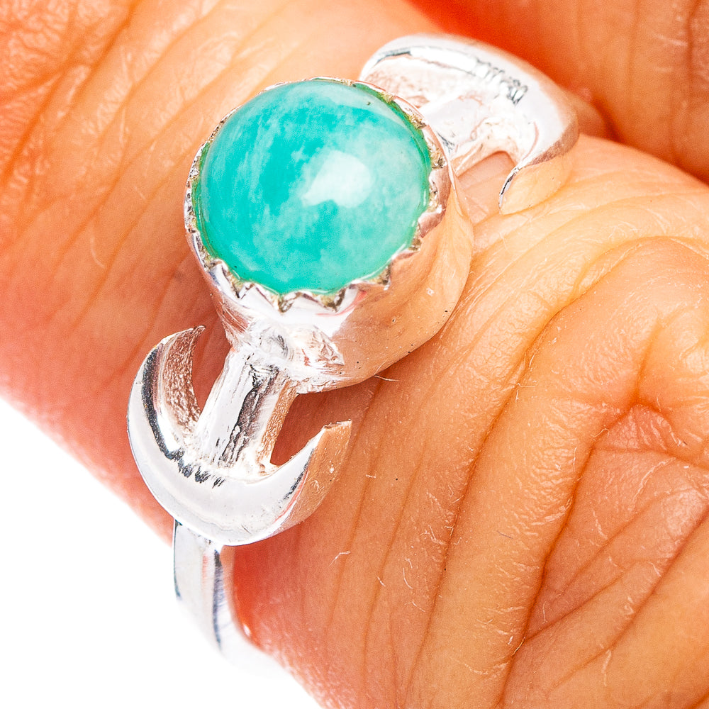 Amazonite Dainty Ring Size 5.75 (.925 Sterling Silver)