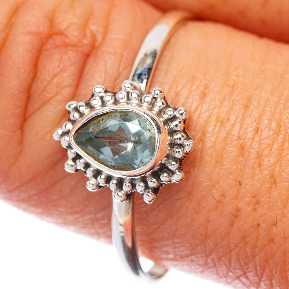 Blue Topaz Dainty Ring Size 10 (925 Sterling Silver) R145244