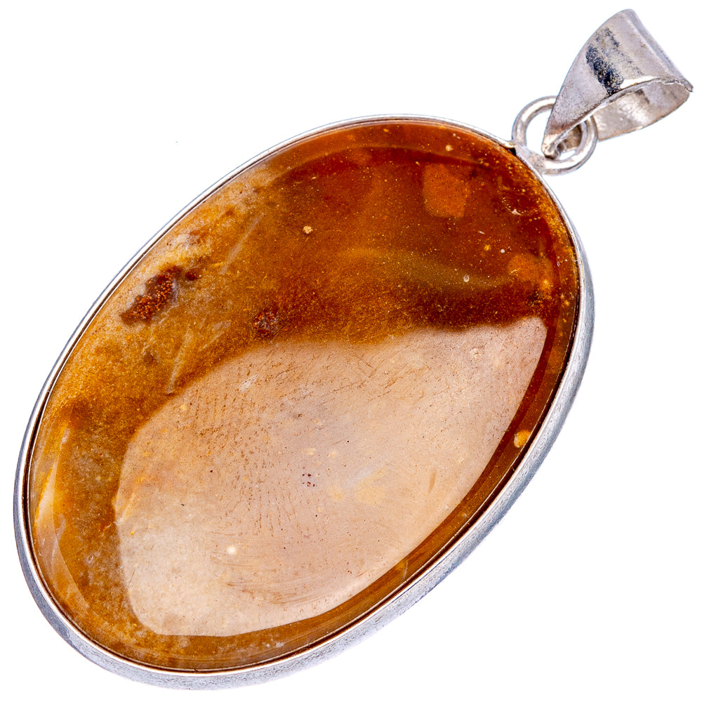 Unknown Agate  Pendant 2 1/8" (Silver Plated)