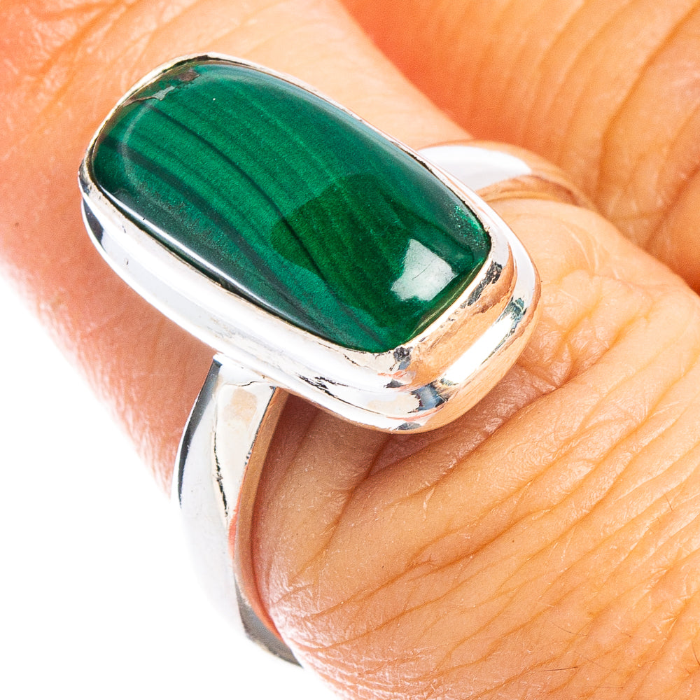 Malachite Ring Size 7.75 (925 Sterling Silver) R6714