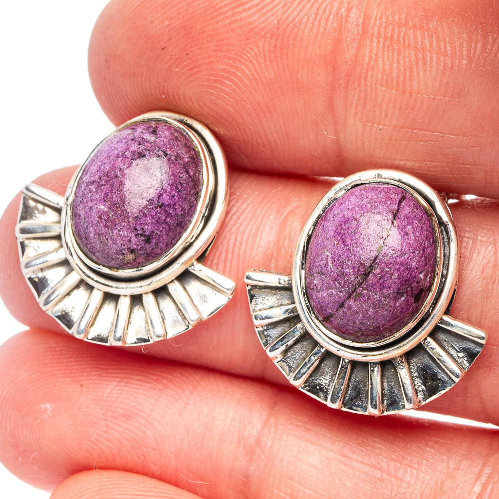 Stichtite 925 Sterling Silver Earrings 5/8" (925 Sterling Silver) E2137